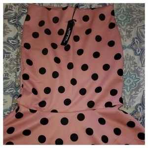BRAND NEW polka dot midi skirt